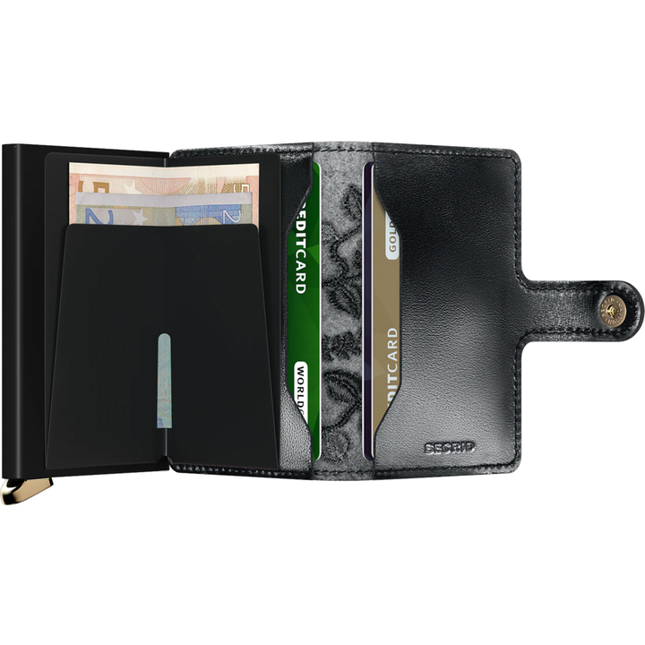 Daniel Ray Secrid Miniwallet Premium Stitch Floral Black