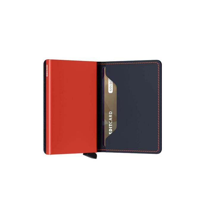 Daniel Ray Secrid Slimwallet Portemonnee Matte Night Blue & Orange