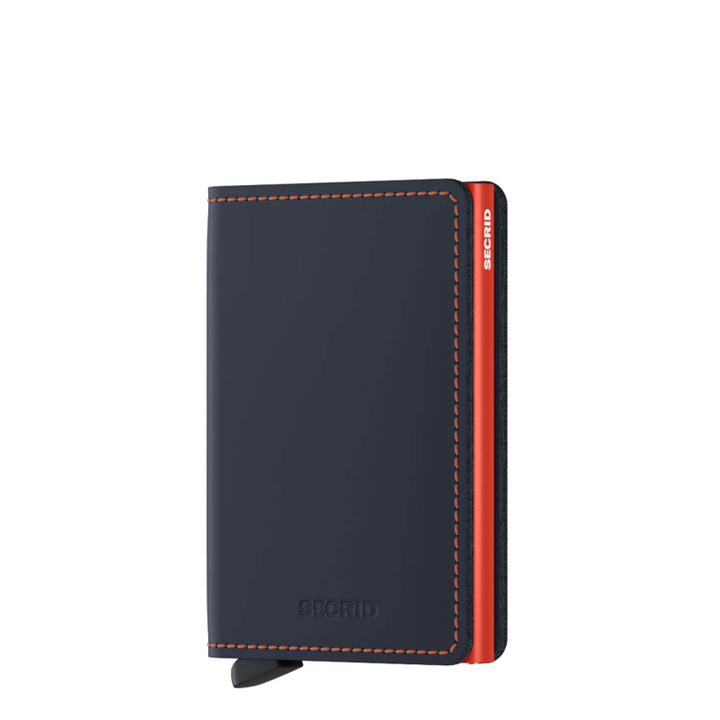 daniel ray Secrid Slimwallet Portemonnee Matte night blue & orange