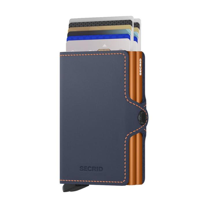 Daniel Ray Secrid Twinwallet Matte Night Blue & Orange