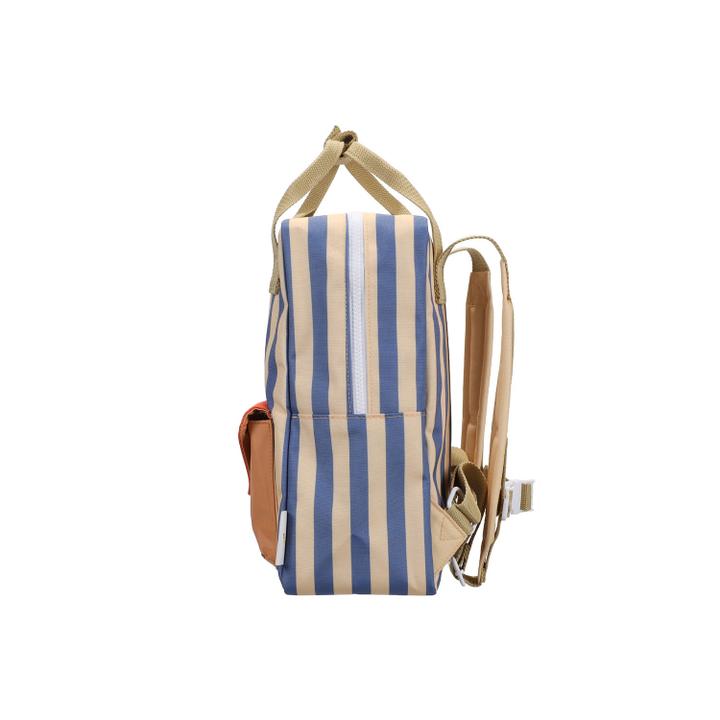 Daniel Ray Sticky Lemon Medium Backpack Envelope Wonders Stripes Blue Whale-sandy Yellow