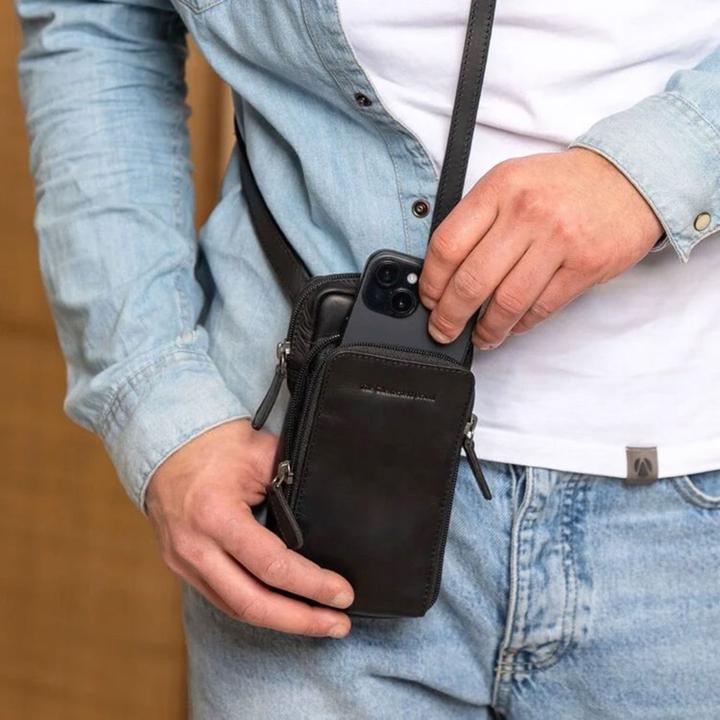 Daniel Ray The Chesterfield Brand Valdes Telephone Bag Brown