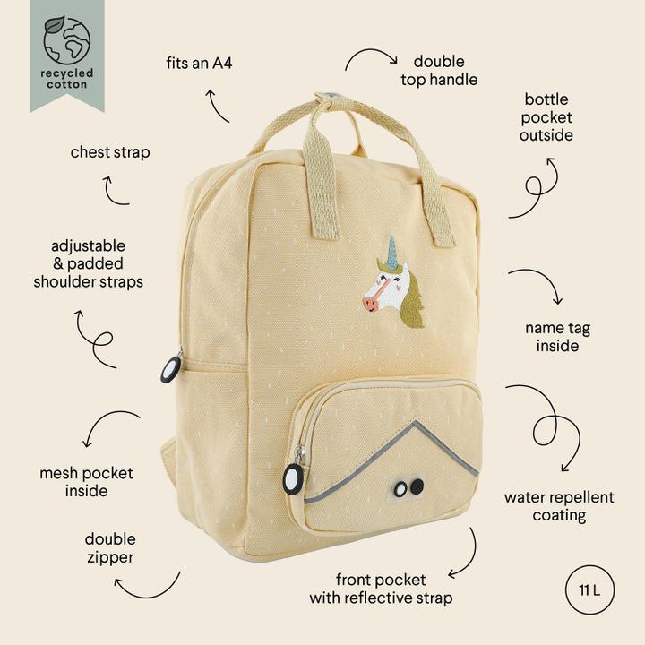 Daniel Ray Trixie Mrs. Unicorn Large Backpack Light Yellow