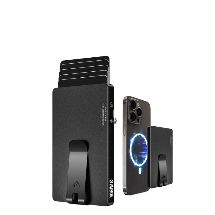 daniel ray Valenta Cardprotector Aluminium Magsafe with Money Clip black