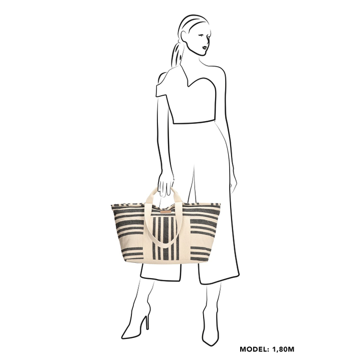 Daniel Ray Zebra Trends Vintage Ocean Strandtas Black