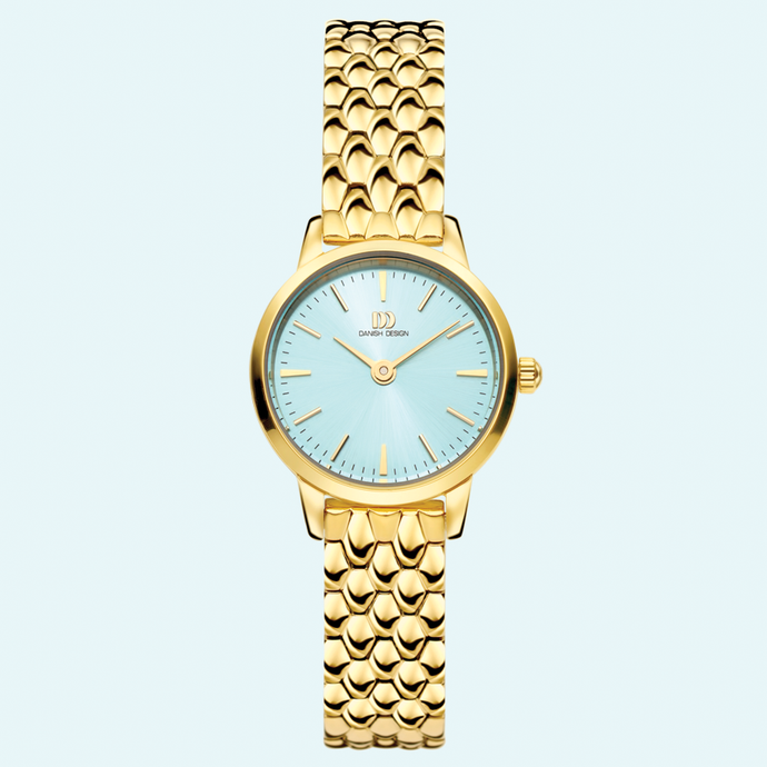 danish design Akilia Mini Gold Husky Blauwe DressLink