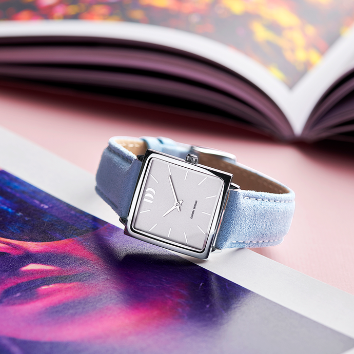 Danish Design Miami Silver Light Blue Suede