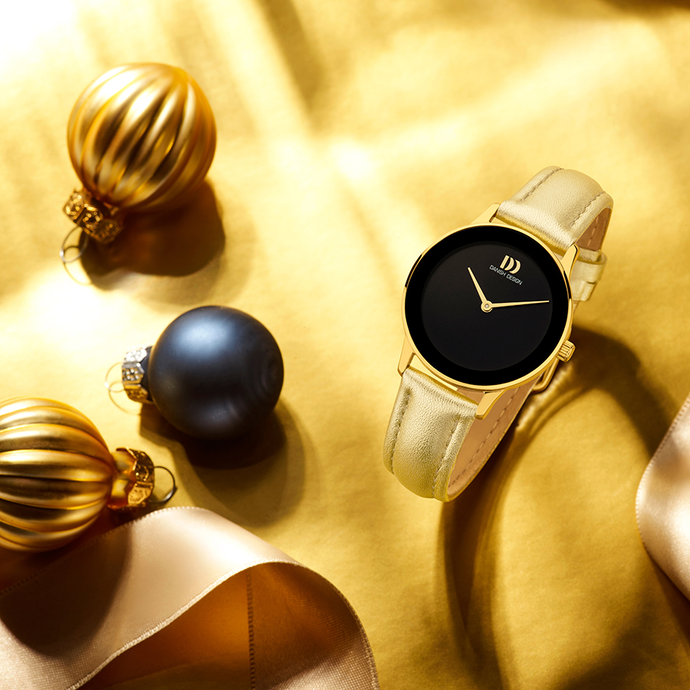 Danish Design Nostalgi 1988 Feestelijk Zwart Goud