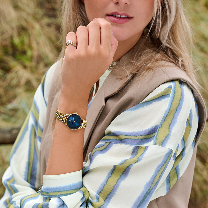 Danish Design Nostalgi 1988 Goud Blauwe Link