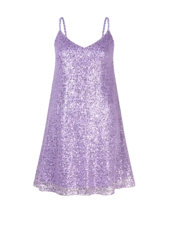 dante 6 A-lijn pailletten mini-jurk Lila