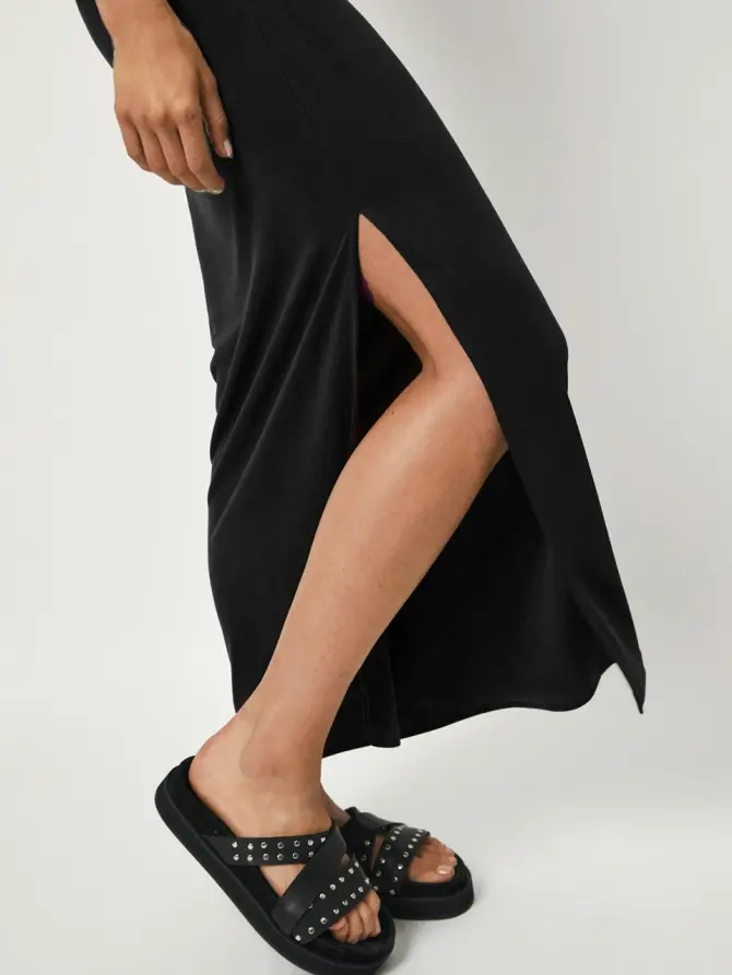 Dante 6 Asymmetrische Midi-jurk Washed Black