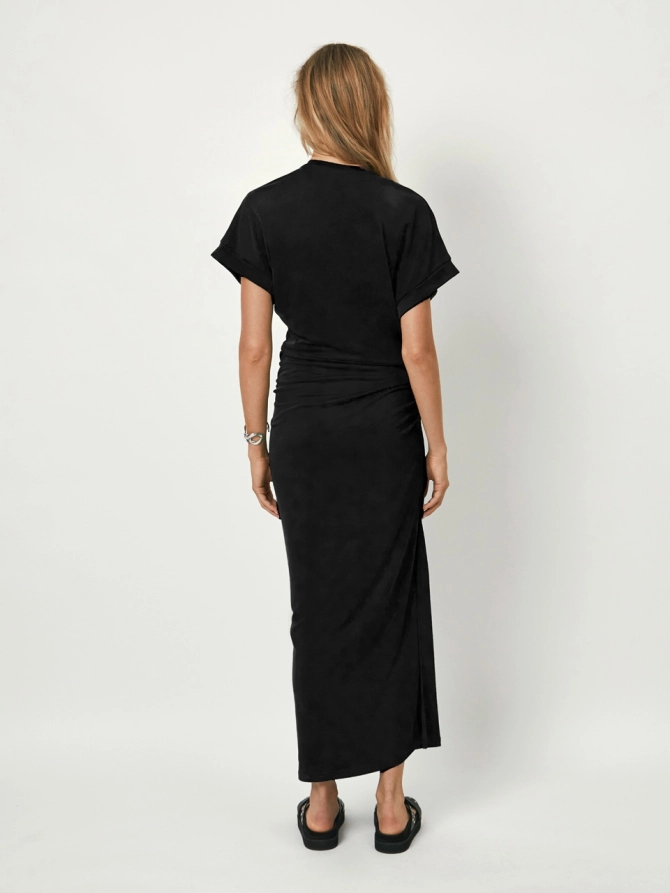 Dante 6 Asymmetrische Midi-jurk Washed Black