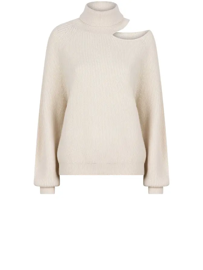 dante 6 Asymmetrische trui Creme