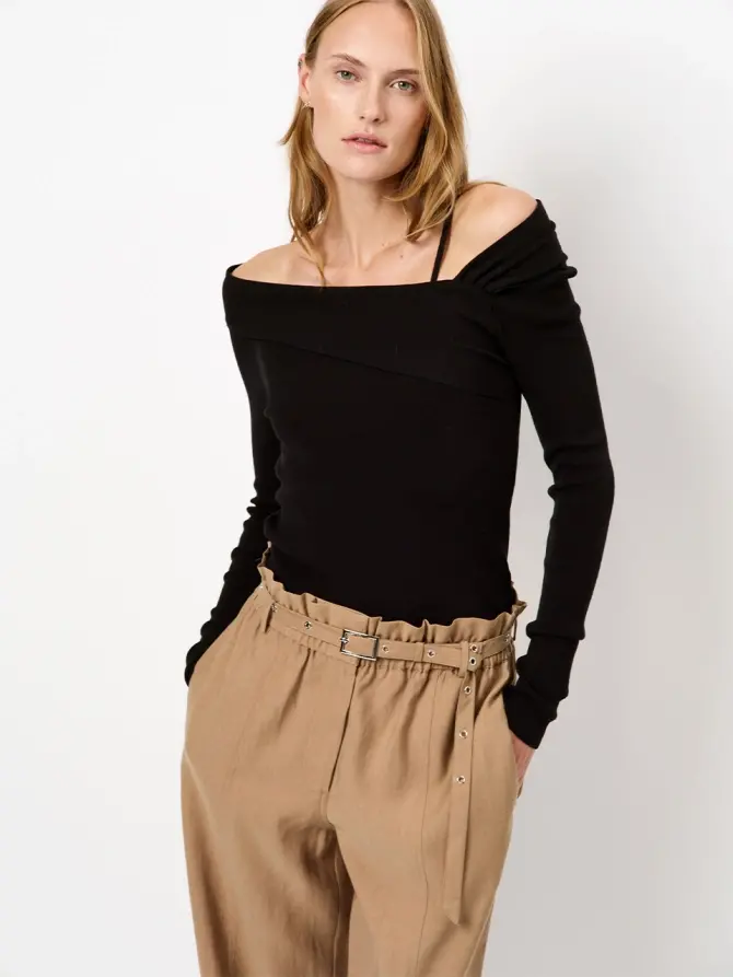 dante 6 Asymmetrische trui Zwart