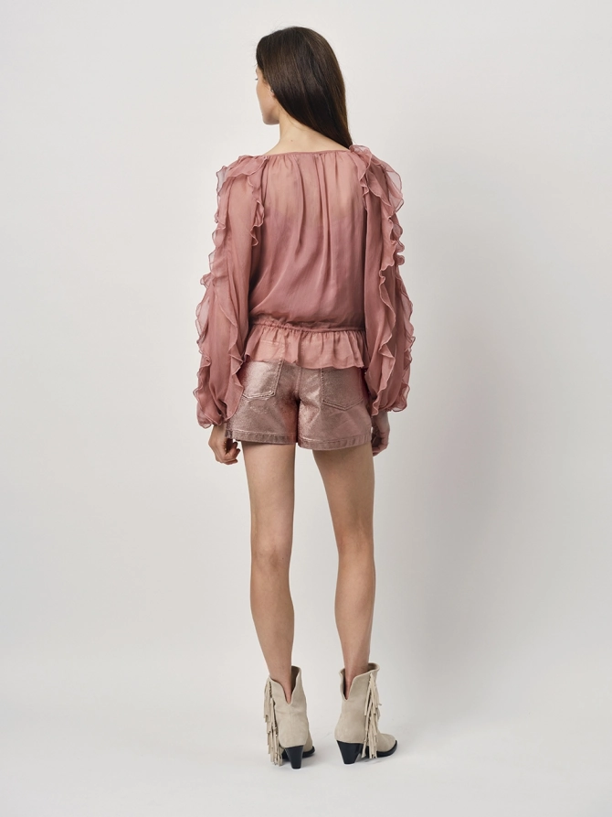 Dante 6 Boho Chiffon Top Roze