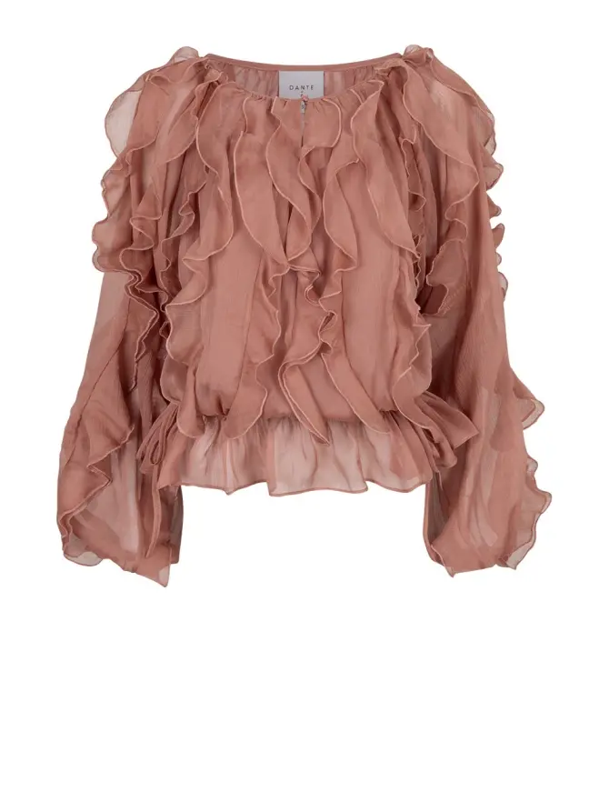 dante 6 Boho chiffon top Roze
