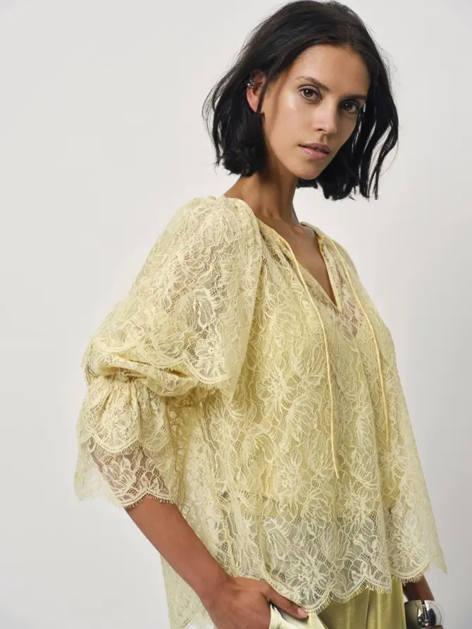 Dante 6 Boho Kantentop Geel