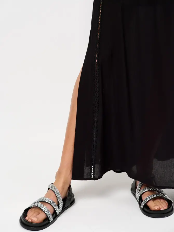 Dante 6 Boho Maxi-rok Zwart