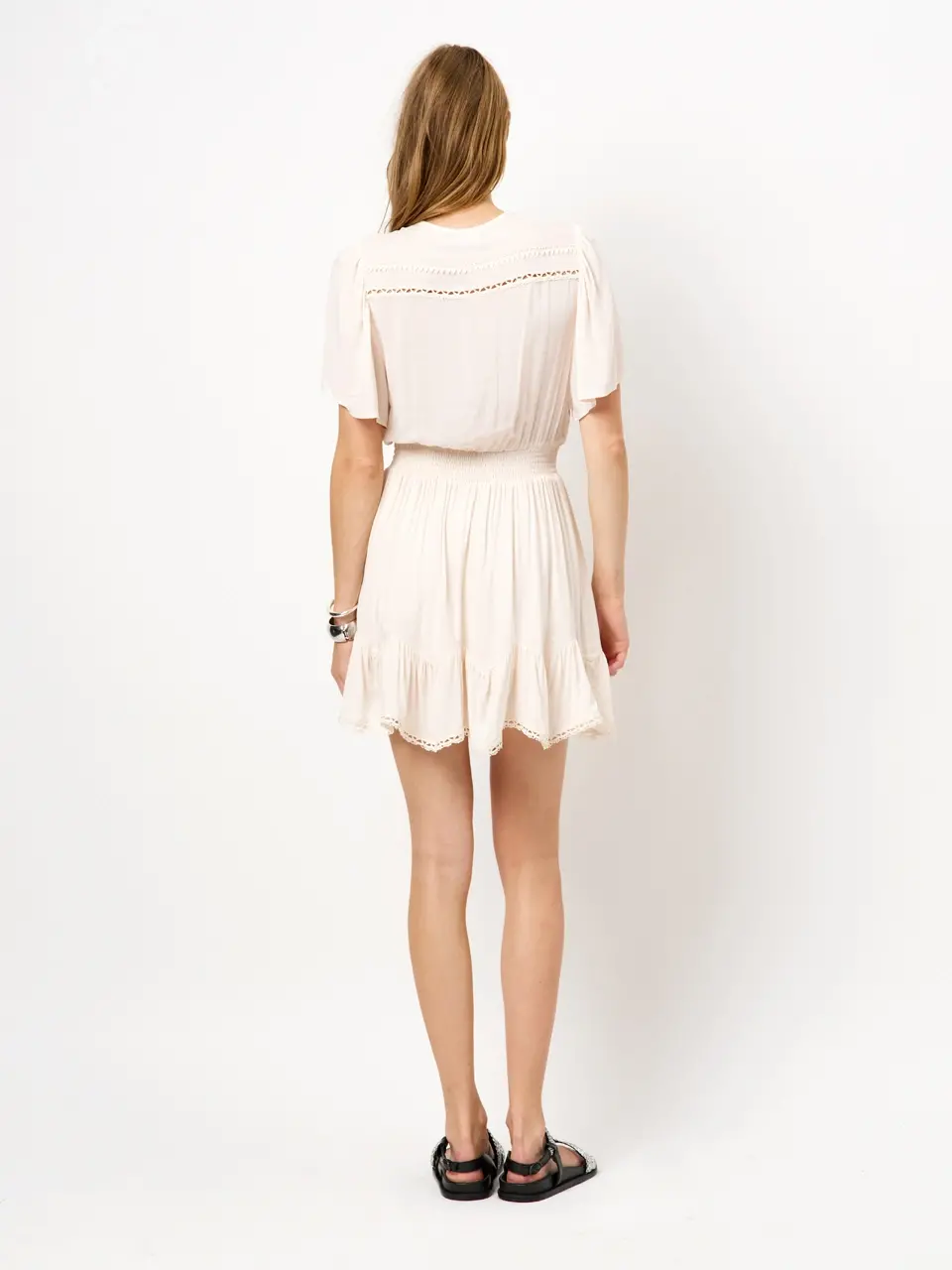 Dante 6 Boho Mini-jurk Creme