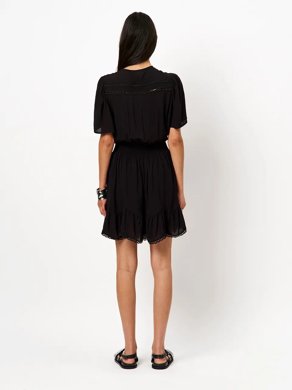 Dante 6 Boho Mini-jurk Zwart