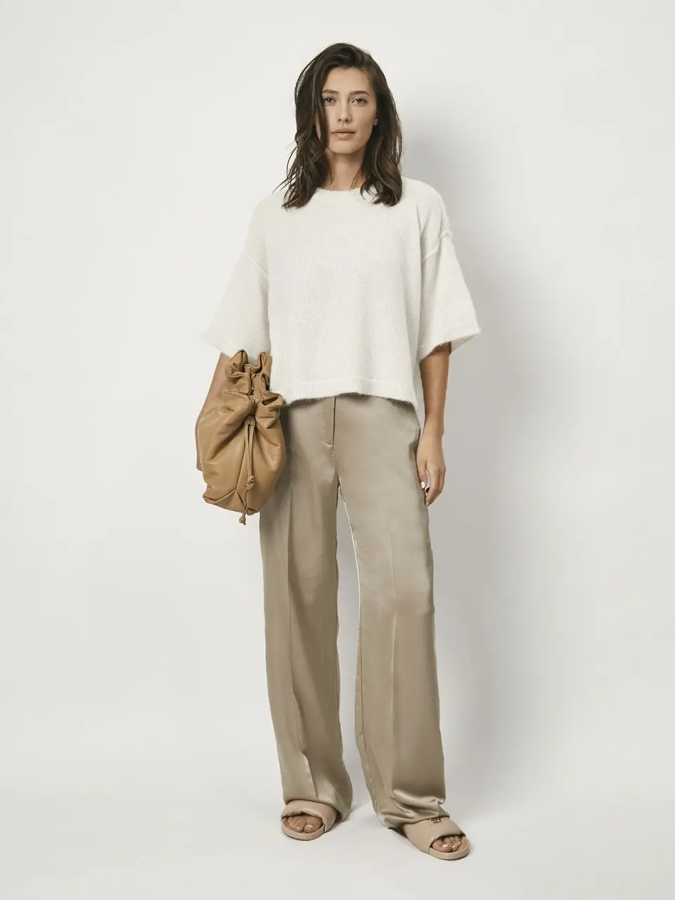 Dante 6 Boxy Alpaca Mix Trui Creme