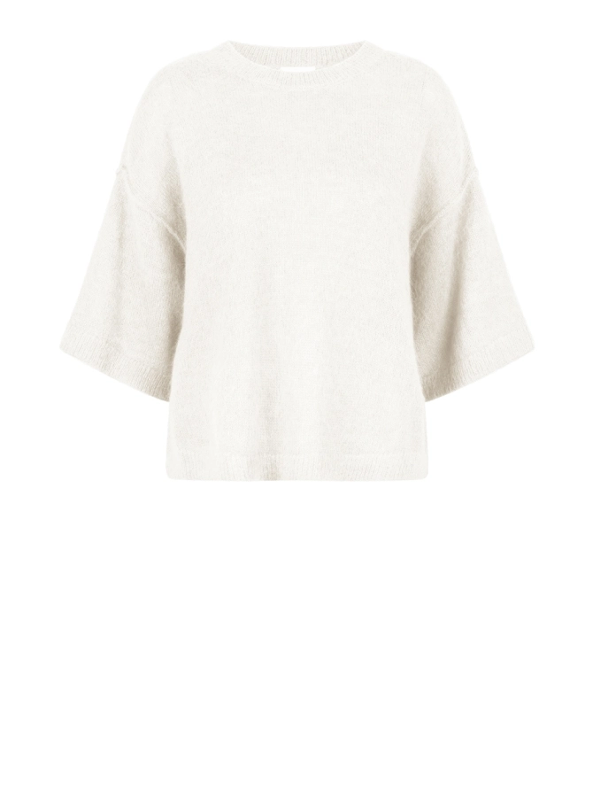 dante 6 Boxy alpaca mix trui Creme