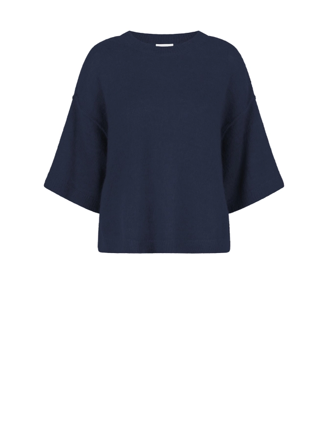 dante 6 Boxy alpaca mix trui Donkerblauw