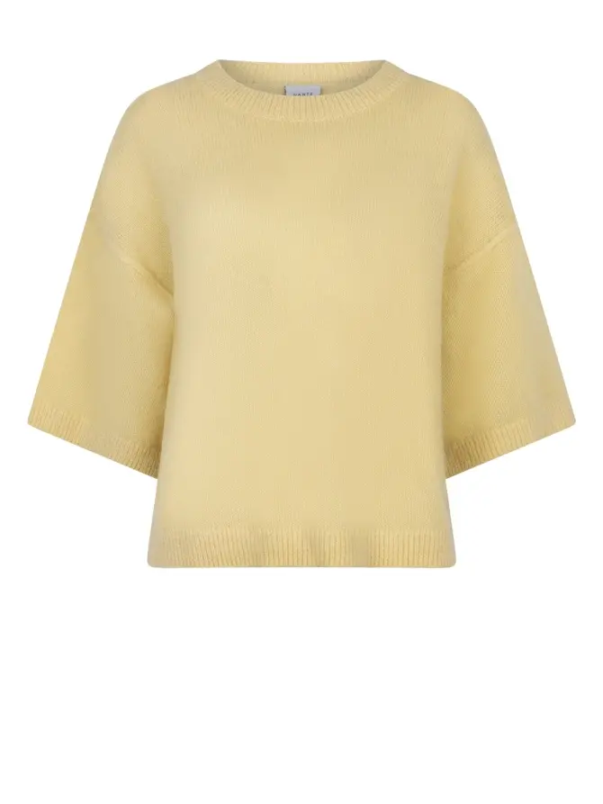 dante 6 Boxy alpaca mix trui Geel