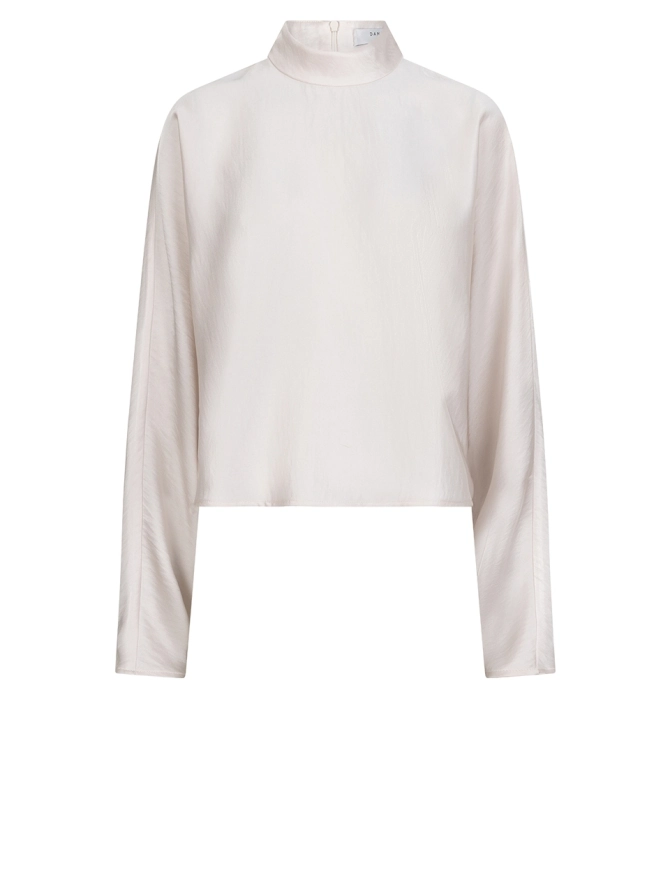 dante 6 Boxy satijnen top Creme