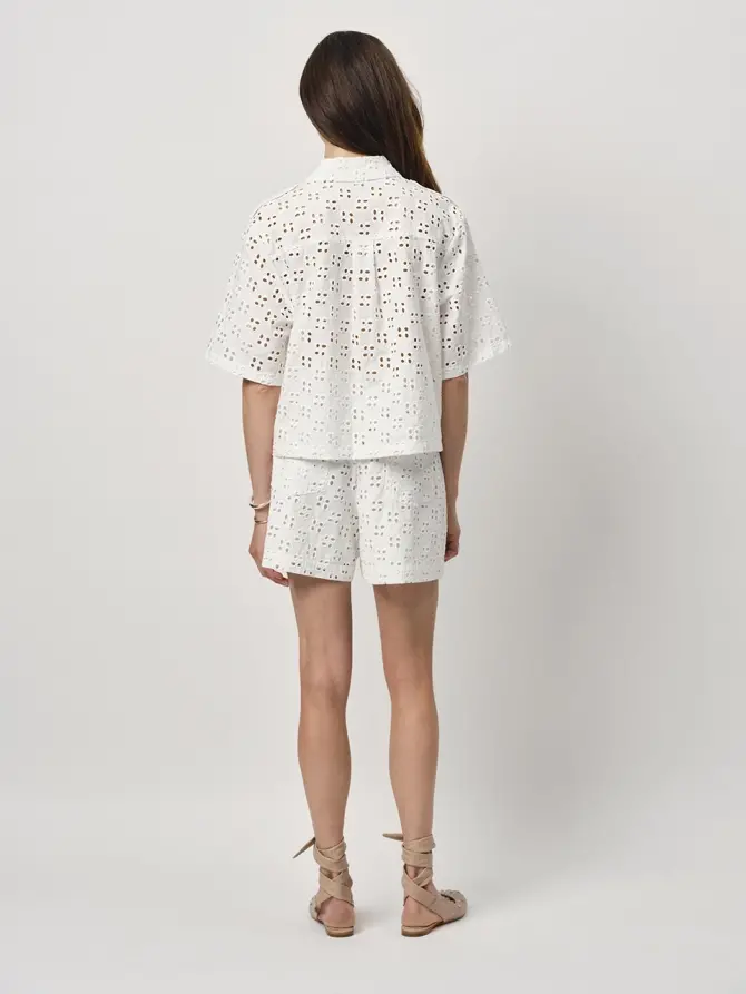 Dante 6 Broderie Shirt Wit