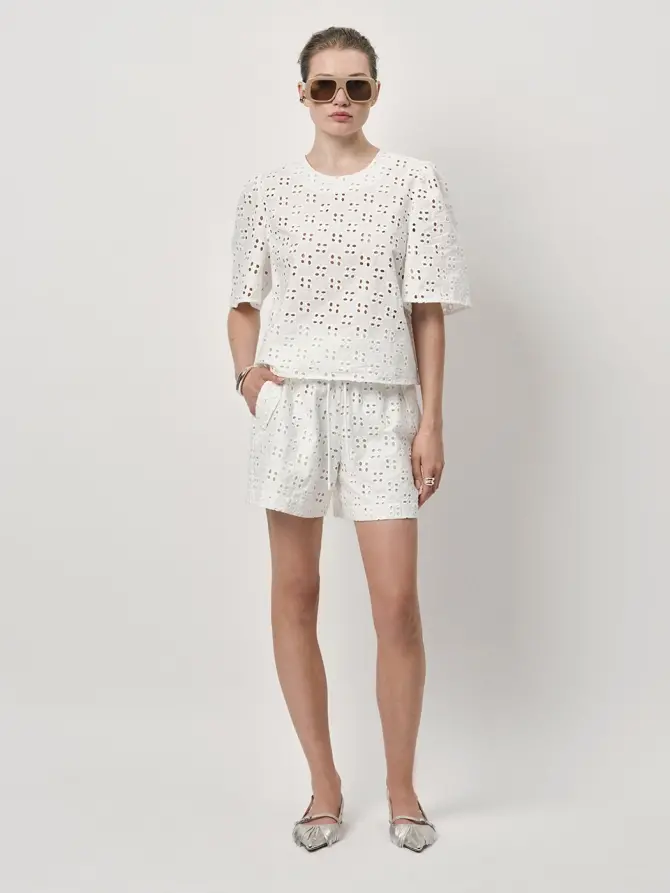 Dante 6 Broderie Shorts Wit