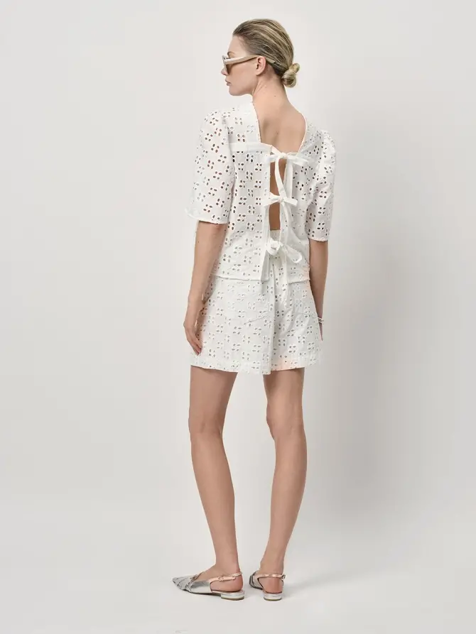 Dante 6 Broderie Shorts Wit