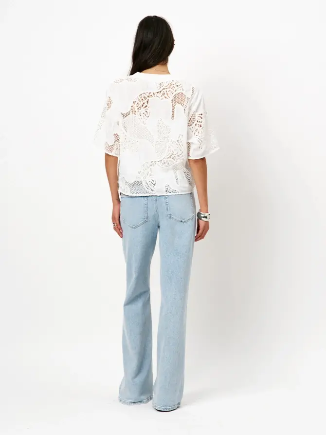 Dante 6 Broderie T-shirt Creme