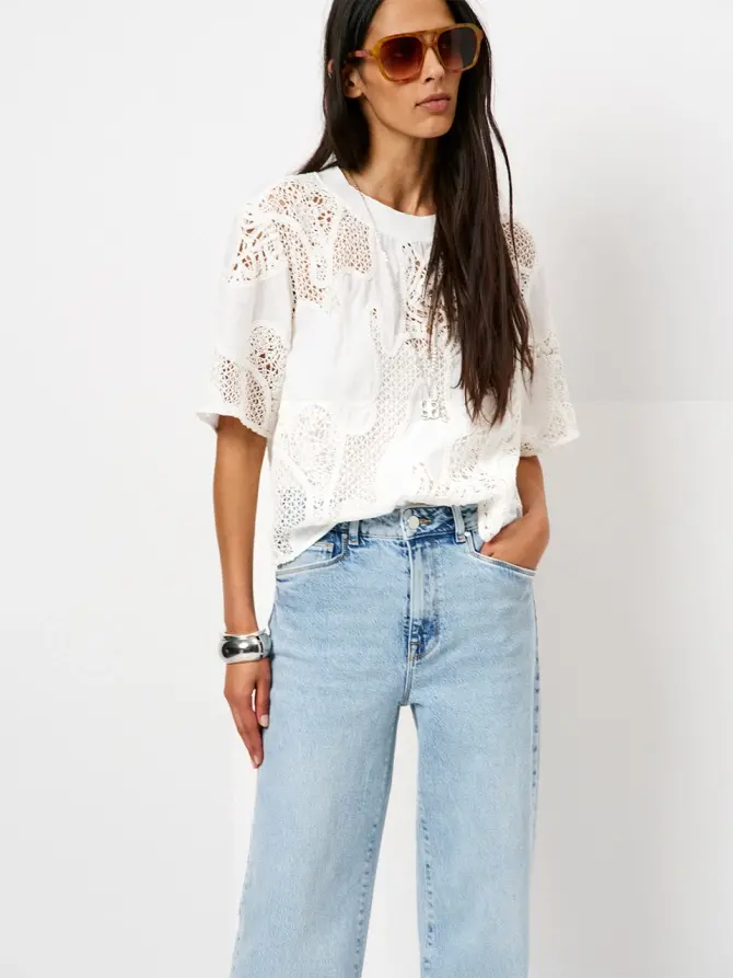 Dante 6 Broderie T-shirt Creme