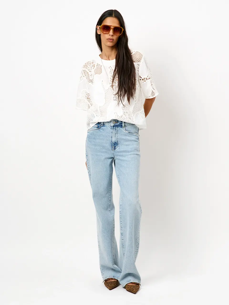 Dante 6 Broderie T-shirt Creme