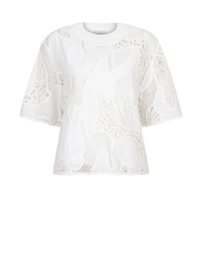 dante 6 Broderie T-shirt Creme