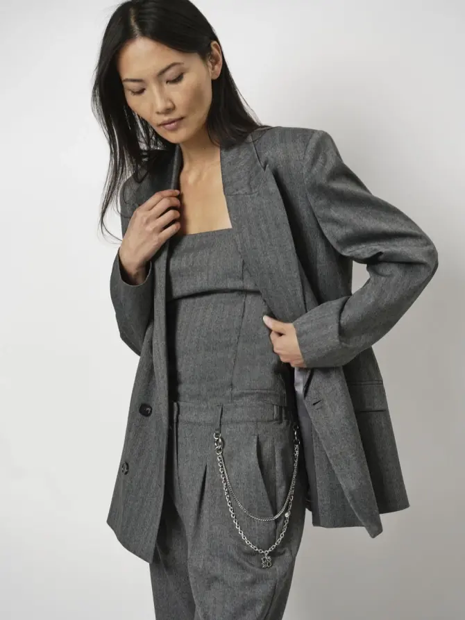 Dante 6 Bustier Top Donkergrijs