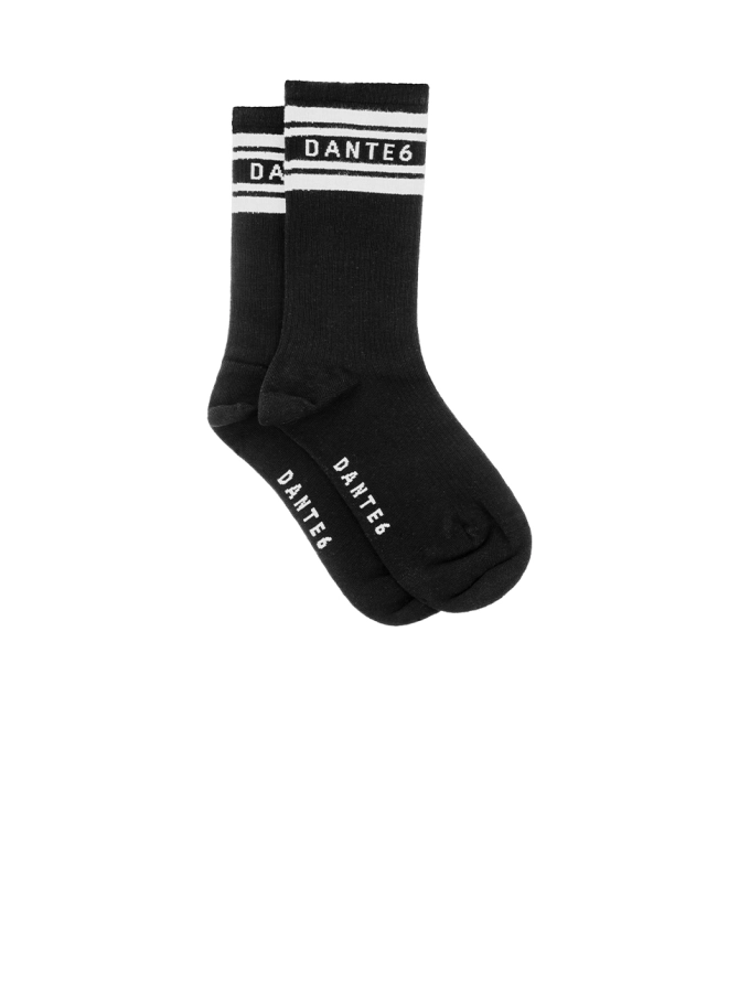 dante 6 Caleb logo sokken Black/White