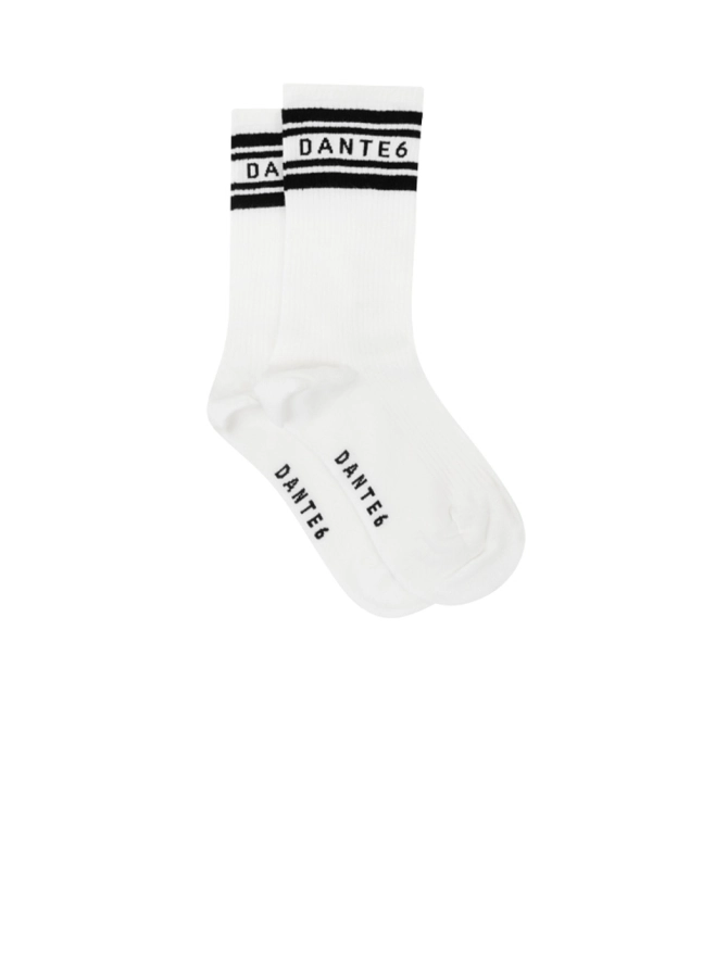 dante 6 Caleb logo sokken White/Black