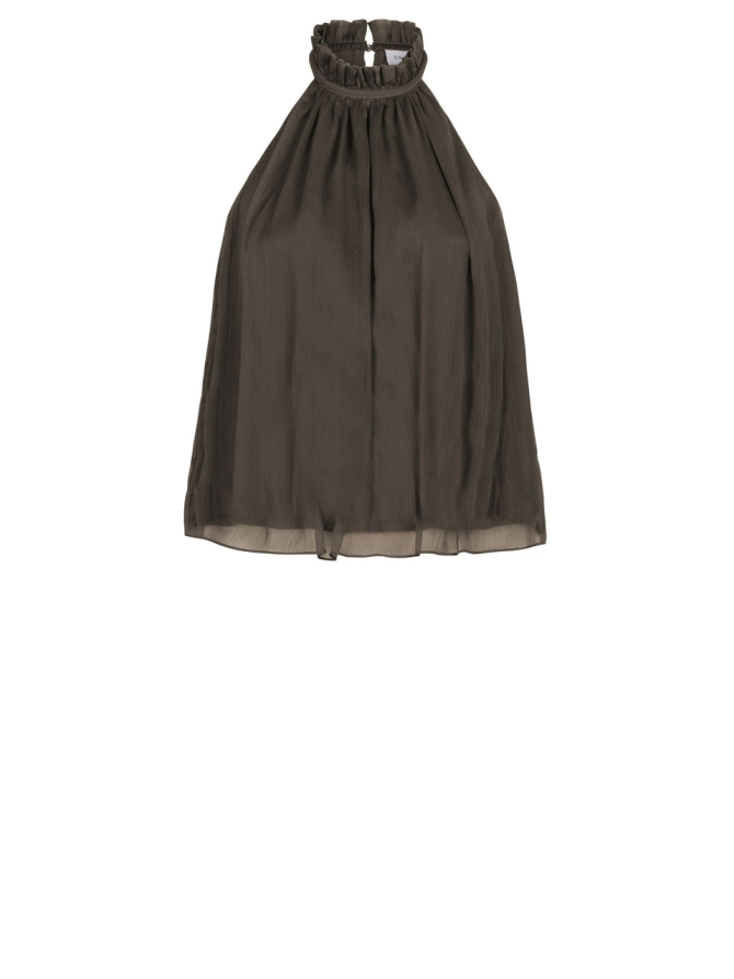 dante 6 Chiffon halter top Donkergroen