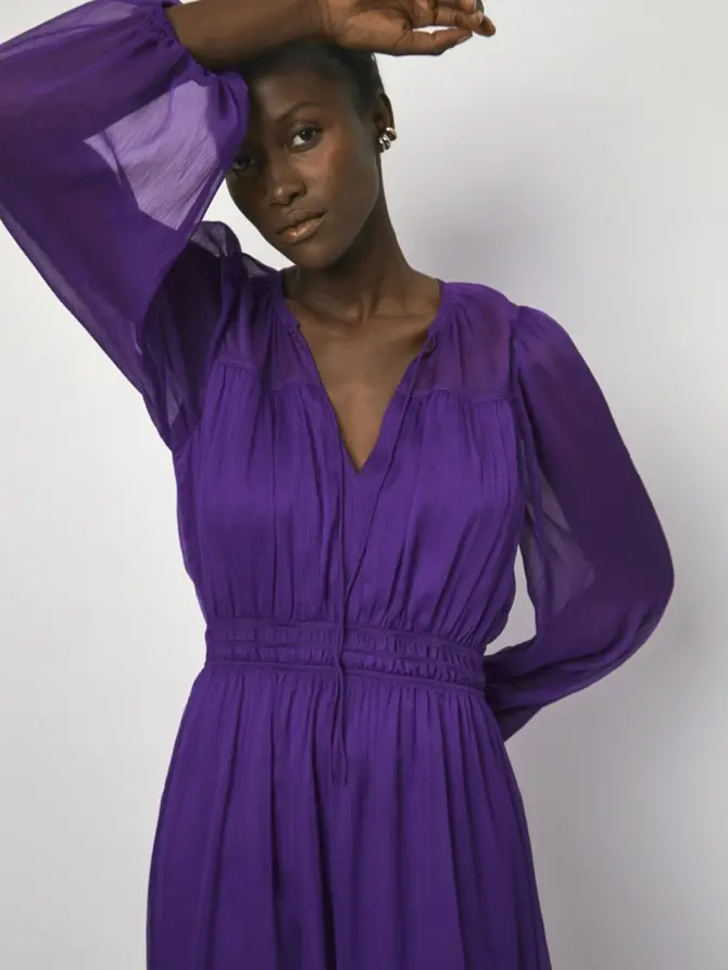 Dante 6 Chiffon Maxi-jurk Paars