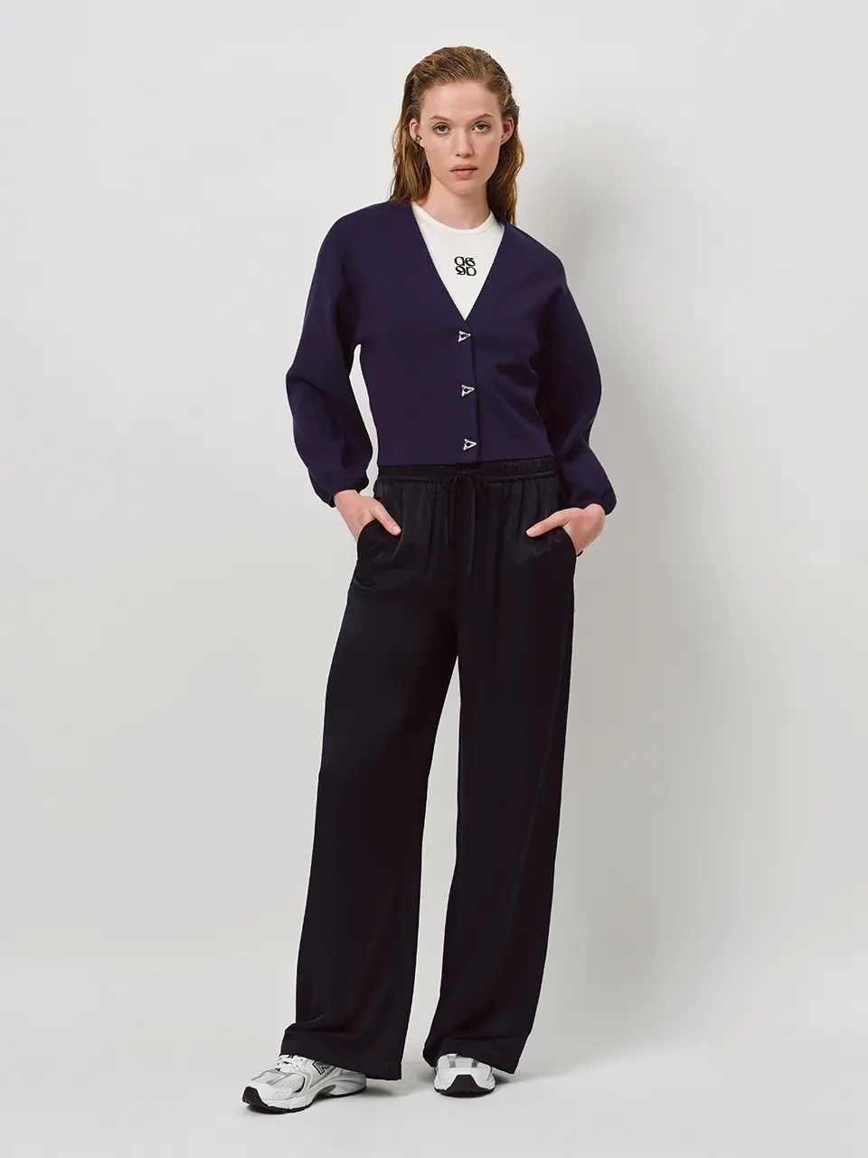 Dante 6 Cropped Cardigan Blauw
