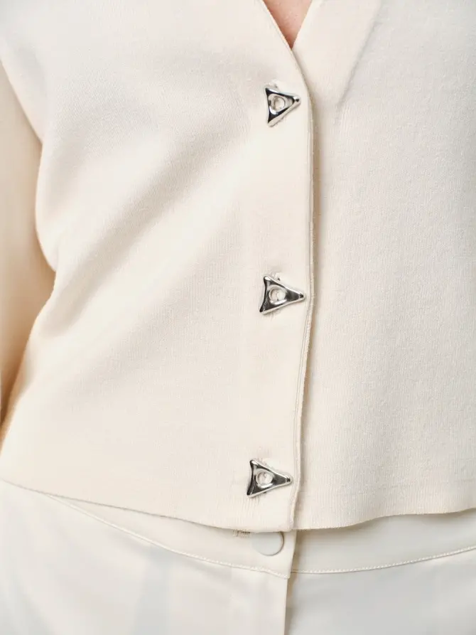 Dante 6 Cropped Cardigan Off-white