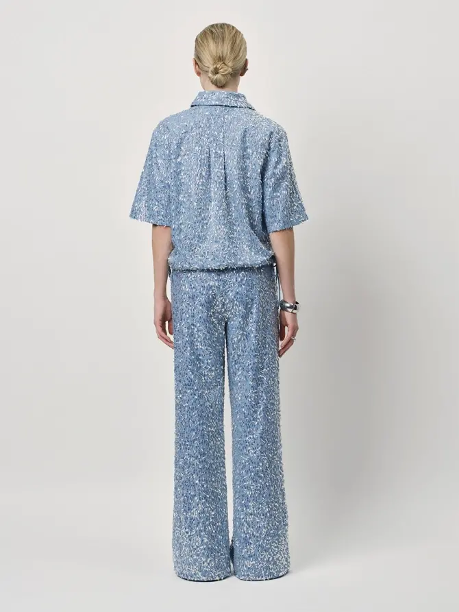 Dante 6 Cropped Denim Shirt Skywash Blue