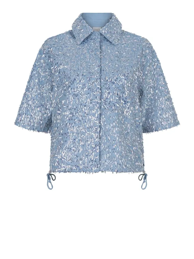 dante 6 Cropped denim shirt Skywash blue