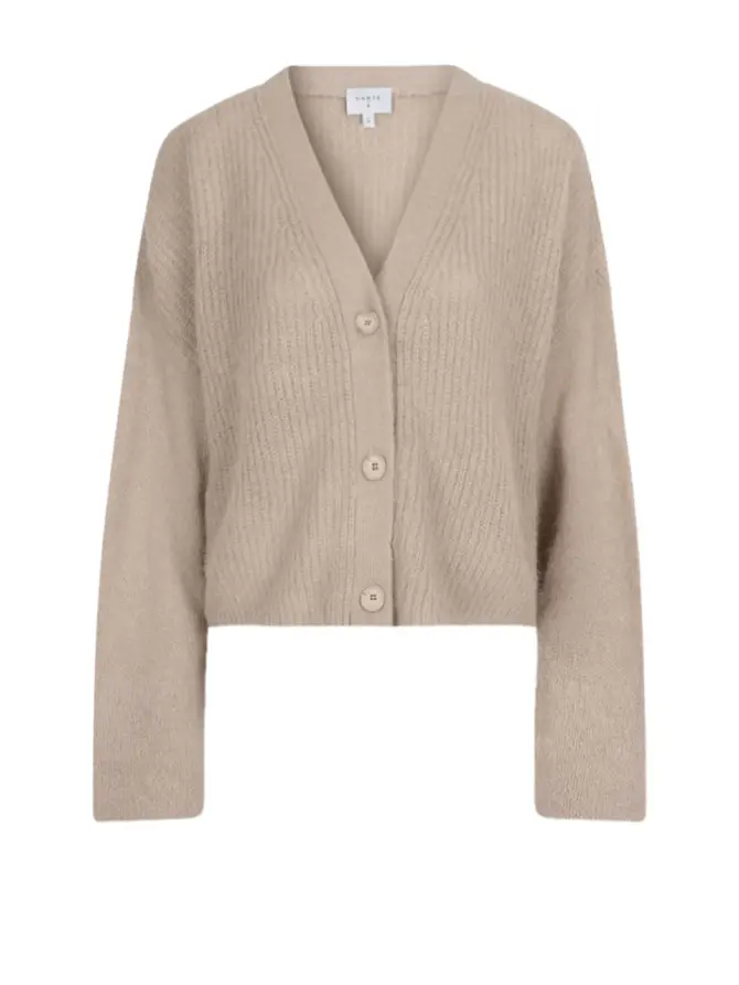 dante 6 Cropped gebreid vest Taupe