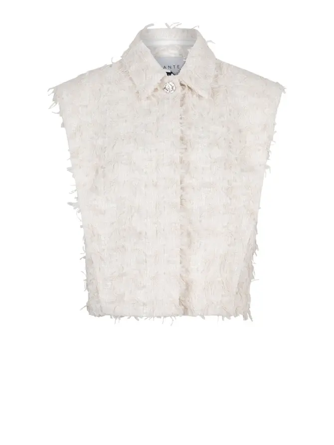 dante 6 Cropped gilet Creme