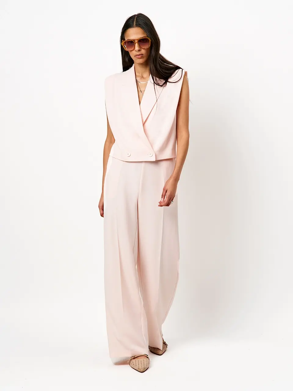 Dante 6 Cropped Gilet Roze