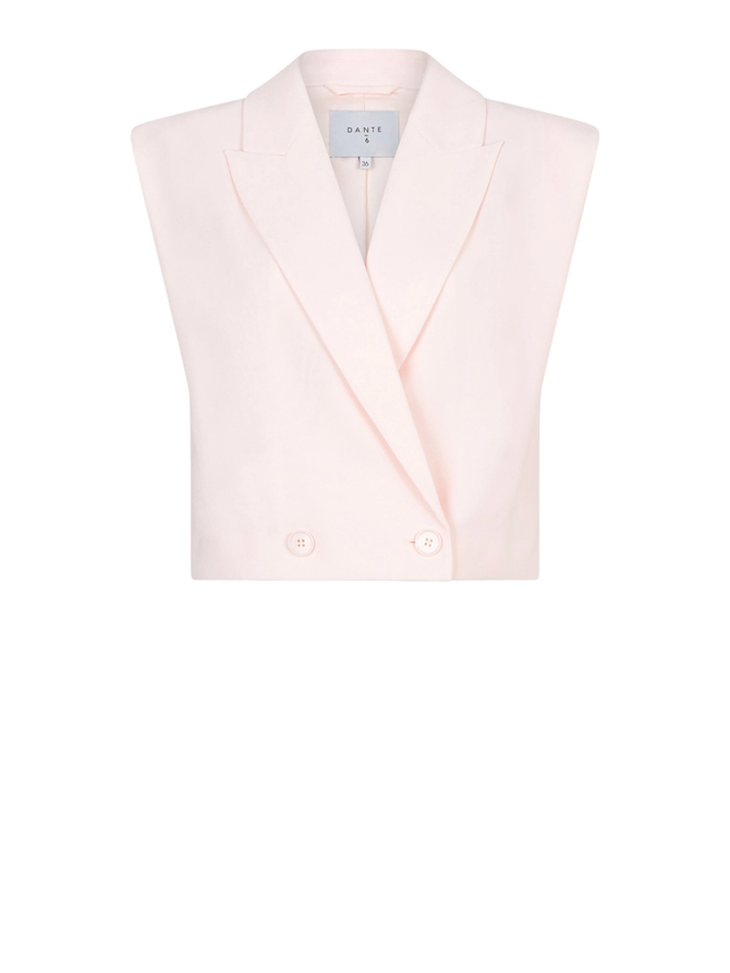 dante 6 Cropped gilet Roze