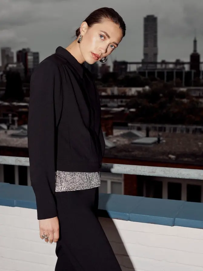 Dante 6 Cropped Jas Zwart